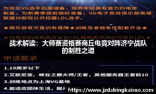 战术解读：大师赛资格赛商丘电竞对阵济宁战队的制胜之道